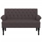 vidaXL Sitzbank mit Rückenlehne Dunkelbraun 120x62x75,5 cm Stoff vidaXL Sitzbank mit Rückenlehne Dunkelbraun 120x62x75,5 cm Stoff