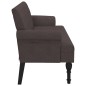 vidaXL Sitzbank mit Rückenlehne Dunkelbraun 120x62x75,5 cm Stoff vidaXL Sitzbank mit Rückenlehne Dunkelbraun 120x62x75,5 cm Stoff