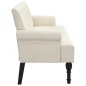 vidaXL Sitzbank mit Rückenlehne Leinen 120x62x75,5 cm Stoff vidaXL Sitzbank mit Rückenlehne Leinen 120x62x75,5 cm Stoff