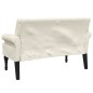 vidaXL Sitzbank mit Rückenlehne Leinen 120x62x75,5 cm Stoff vidaXL Sitzbank mit Rückenlehne Leinen 120x62x75,5 cm Stoff