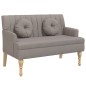 vidaXL Sitzbank mit Kissen Taupe 113x64,5x75,5 cm Stoff vidaXL Sitzbank mit Kissen Taupe 113x64,5x75,5 cm Stoff