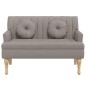 vidaXL Sitzbank mit Kissen Taupe 113x64,5x75,5 cm Stoff vidaXL Sitzbank mit Kissen Taupe 113x64,5x75,5 cm Stoff