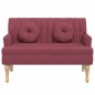 vidaXL Sitzbank mit Kissen Weinrot 113x64,5x75,5 cm Stoff vidaXL Sitzbank mit Kissen Weinrot 113x64,5x75,5 cm Stoff