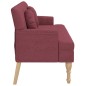 vidaXL Sitzbank mit Kissen Weinrot 113x64,5x75,5 cm Stoff vidaXL Sitzbank mit Kissen Weinrot 113x64,5x75,5 cm Stoff