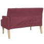 vidaXL Sitzbank mit Kissen Weinrot 113x64,5x75,5 cm Stoff vidaXL Sitzbank mit Kissen Weinrot 113x64,5x75,5 cm Stoff