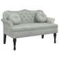 vidaXL Sitzbank mit Kissen Hellgrau 120,5x65x75 cm Samt vidaXL Sitzbank mit Kissen Hellgrau 120,5x65x75 cm Samt