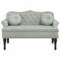 vidaXL Sitzbank mit Kissen Hellgrau 120,5x65x75 cm Samt vidaXL Sitzbank mit Kissen Hellgrau 120,5x65x75 cm Samt