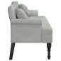 vidaXL Sitzbank mit Kissen Hellgrau 120,5x65x75 cm Samt vidaXL Sitzbank mit Kissen Hellgrau 120,5x65x75 cm Samt