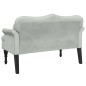 vidaXL Sitzbank mit Kissen Hellgrau 120,5x65x75 cm Samt vidaXL Sitzbank mit Kissen Hellgrau 120,5x65x75 cm Samt