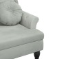 vidaXL Sitzbank mit Kissen Hellgrau 120,5x65x75 cm Samt vidaXL Sitzbank mit Kissen Hellgrau 120,5x65x75 cm Samt