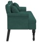vidaXL Sitzbank mit Kissen Dunkelgrün 120,5x65x75 cm Samt vidaXL Sitzbank mit Kissen Dunkelgrün 120,5x65x75 cm Samt
