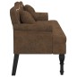 vidaXL Sitzbank mit Kissen Braun 120,5x65x75 cm Wildleder-Optik vidaXL Sitzbank mit Kissen Braun 120,5x65x75 cm Wildleder-Optik