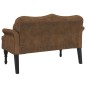 vidaXL Sitzbank mit Kissen Braun 120,5x65x75 cm Wildleder-Optik vidaXL Sitzbank mit Kissen Braun 120,5x65x75 cm Wildleder-Optik