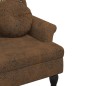 vidaXL Sitzbank mit Kissen Braun 120,5x65x75 cm Wildleder-Optik vidaXL Sitzbank mit Kissen Braun 120,5x65x75 cm Wildleder-Optik