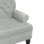 vidaXL Sitzbank mit Rückenlehne Hellgrau 119,5x64,5x75 cm Samt vidaXL Sitzbank mit Rückenlehne Hellgrau 119,5x64,5x75 cm Samt