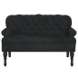 vidaXL Sitzbank mit Rückenlehne Schwarz 119,5x64,5x75 cm Samt vidaXL Sitzbank mit Rückenlehne Schwarz 119,5x64,5x75 cm Samt