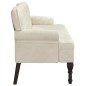 vidaXL Sitzbank mit Rückenlehne Creme 119,5x64,5x75 cm Samt vidaXL Sitzbank mit Rückenlehne Creme 119,5x64,5x75 cm Samt