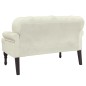 vidaXL Sitzbank mit Rückenlehne Creme 119,5x64,5x75 cm Samt vidaXL Sitzbank mit Rückenlehne Creme 119,5x64,5x75 cm Samt