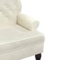 vidaXL Sitzbank mit Rückenlehne Creme 119,5x64,5x75 cm Samt vidaXL Sitzbank mit Rückenlehne Creme 119,5x64,5x75 cm Samt