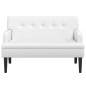 vidaXL Sitzbank mit Rückenlehne Weiß 112x65,5x75 cm Kunstleder vidaXL Sitzbank mit Rückenlehne Weiß 112x65,5x75 cm Kunstleder