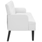 vidaXL Sitzbank mit Rückenlehne Weiß 112x65,5x75 cm Kunstleder vidaXL Sitzbank mit Rückenlehne Weiß 112x65,5x75 cm Kunstleder
