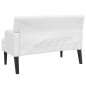 vidaXL Sitzbank mit Rückenlehne Weiß 112x65,5x75 cm Kunstleder vidaXL Sitzbank mit Rückenlehne Weiß 112x65,5x75 cm Kunstleder