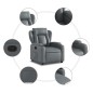 vidaXL Relaxsessel Grau Kunstleder vidaXL Relaxsessel Grau Kunstleder