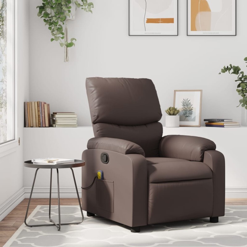 vidaXL Massagesessel Braun Kunstleder vidaXL Massagesessel Braun Kunstleder