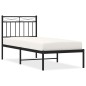 vidaXL Bettgestell mit Kopfteil Metall Schwarz 80x200 cm vidaXL Bettgestell mit Kopfteil Metall Schwarz 80x200 cm