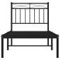 vidaXL Bettgestell mit Kopfteil Metall Schwarz 80x200 cm vidaXL Bettgestell mit Kopfteil Metall Schwarz 80x200 cm