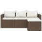 Garten-Lounge-Set Braun Poly Rattan Garten-Lounge-Set Braun Poly Rattan