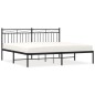 vidaXL Bettgestell mit Kopfteil Metall Schwarz 183x213 cm vidaXL Bettgestell mit Kopfteil Metall Schwarz 183x213 cm