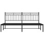 vidaXL Bettgestell mit Kopfteil Metall Schwarz 183x213 cm vidaXL Bettgestell mit Kopfteil Metall Schwarz 183x213 cm