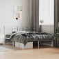 vidaXL Bettgestell mit Kopfteil Metall Weiß 135x190 cm vidaXL Bettgestell mit Kopfteil Metall Weiß 135x190 cm