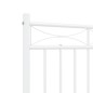 vidaXL Bettgestell mit Kopfteil Metall Weiß 135x190 cm vidaXL Bettgestell mit Kopfteil Metall Weiß 135x190 cm