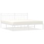 vidaXL Bettgestell mit Kopfteil Metall Weiß 183x213 cm vidaXL Bettgestell mit Kopfteil Metall Weiß 183x213 cm