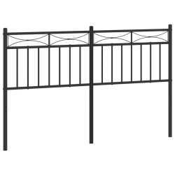 vidaXL Kopfteil Metall Schwarz 140 cm