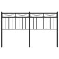 vidaXL Kopfteil Metall Schwarz 140 cm vidaXL Kopfteil Metall Schwarz 140 cm