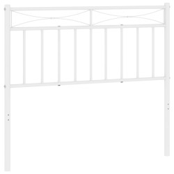 vidaXL Kopfteil Metall Weiß 107 cm
