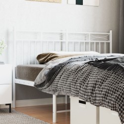 vidaXL Kopfteil Metall Weiß 135 cm