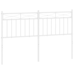 vidaXL Kopfteil Metall Weiß 135 cm