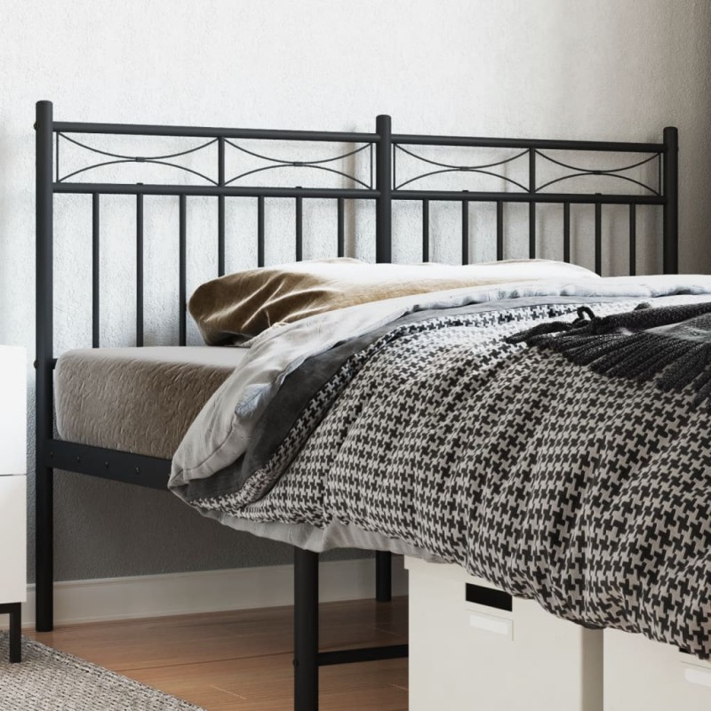 vidaXL Kopfteil Metall Schwarz 160 cm vidaXL Kopfteil Metall Schwarz 160 cm