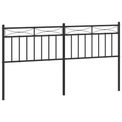 vidaXL Kopfteil Metall Schwarz 160 cm