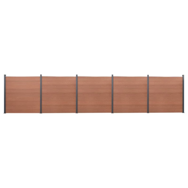 vidaXL Zaunelement-Set Braun 872x186 cm WPC vidaXL Zaunelement-Set Braun 872x186 cm WPC