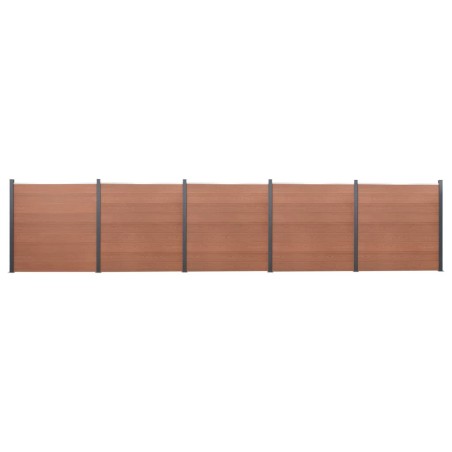 vidaXL Zaunelement-Set Braun 872x186 cm WPC