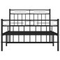 vidaXL Bettgestell mit Kopf- und Fußteil Metall Schwarz 107x203 cm vidaXL Bettgestell mit Kopf- und Fußteil Metall Schwarz 107x203 cm
