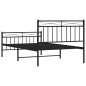 vidaXL Bettgestell mit Kopf- und Fußteil Metall Schwarz 107x203 cm vidaXL Bettgestell mit Kopf- und Fußteil Metall Schwarz 107x203 cm