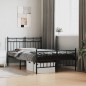 vidaXL Bettgestell mit Kopf- und Fußteil Metall Schwarz 120x200 cm vidaXL Bettgestell mit Kopf- und Fußteil Metall Schwarz 120x200 cm