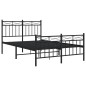 vidaXL Bettgestell mit Kopf- und Fußteil Metall Schwarz 120x200 cm vidaXL Bettgestell mit Kopf- und Fußteil Metall Schwarz 120x200 cm