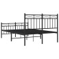 vidaXL Bettgestell mit Kopf- und Fußteil Metall Schwarz 120x200 cm vidaXL Bettgestell mit Kopf- und Fußteil Metall Schwarz 120x200 cm